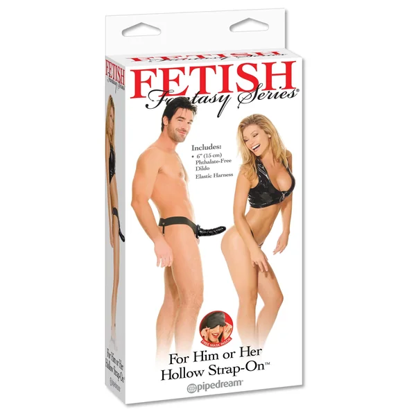 Fetish Fantasy Series for Him or Her Hollow Strap-on - Black