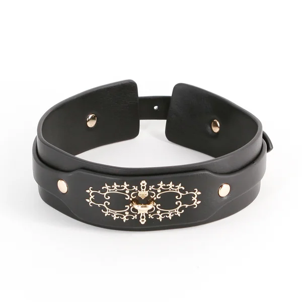 Fetish & Fashion Katrina Faux Leather Filigree Collar