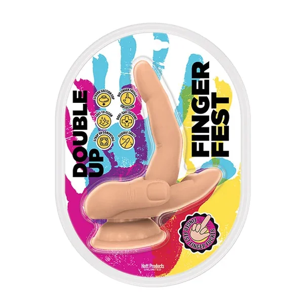 Finger Fest Double Up Dildo – Flesh