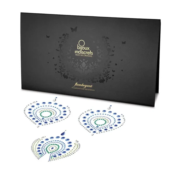 Flamboyant Rhinestone Body Decorations Blue/Green