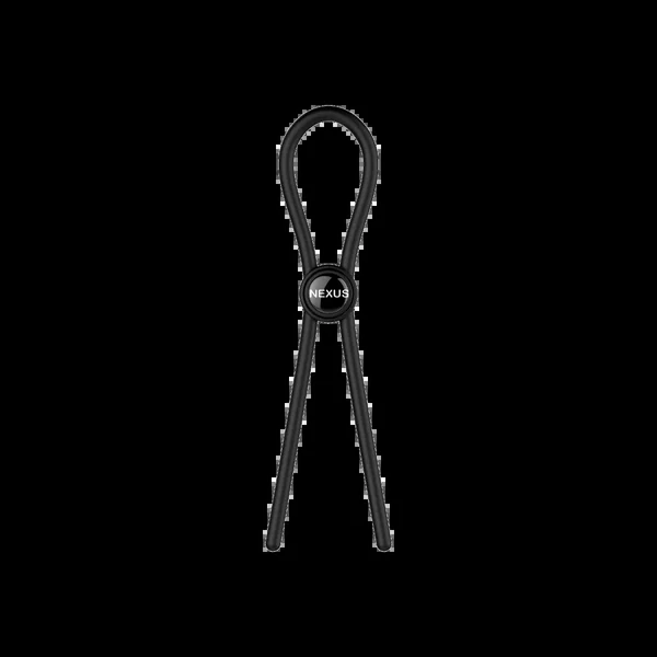 FORGE Single Adjustable Lasso Silicone Cock Ring – Black