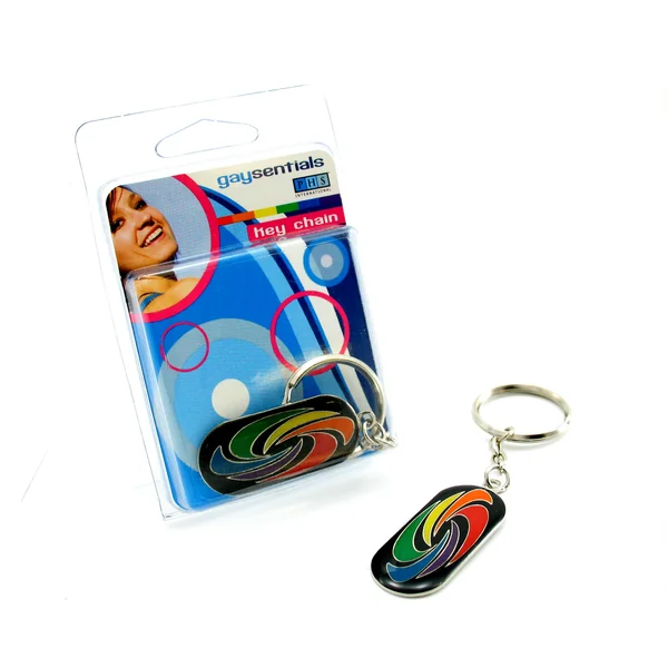 GAYSENTIALS ENAMEL KEY CHAIN SWIRL