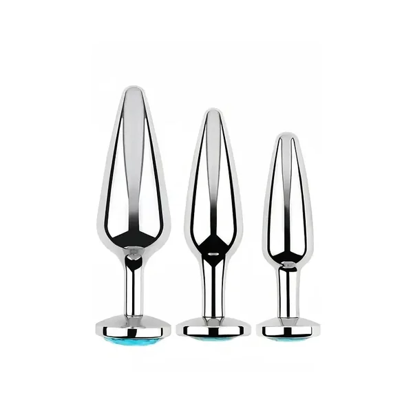 Gem Base Metal Anal Plug Ass G-Spot Masturbation Tool Sex Massager