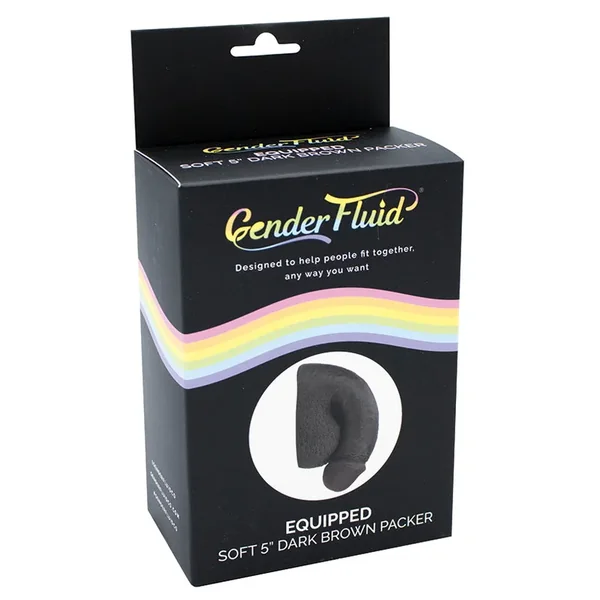 Gender Fluid Equipped Soft Packer-Dark Brown 5″