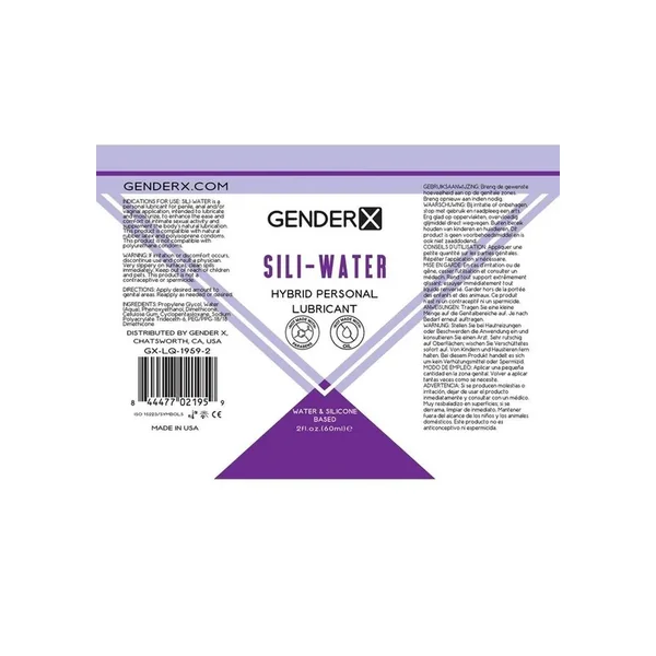 Gender X Sili-Water Hybrid Lubricant 2oz