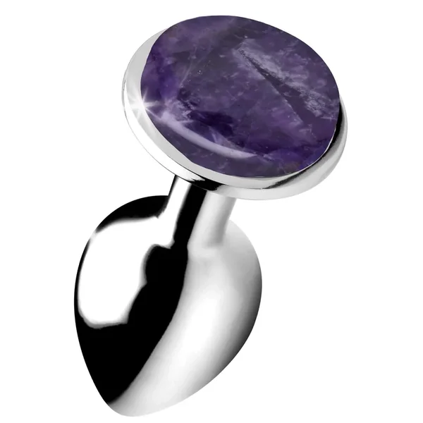 Genuine Amethyst Gemstone Anal Plug – Small