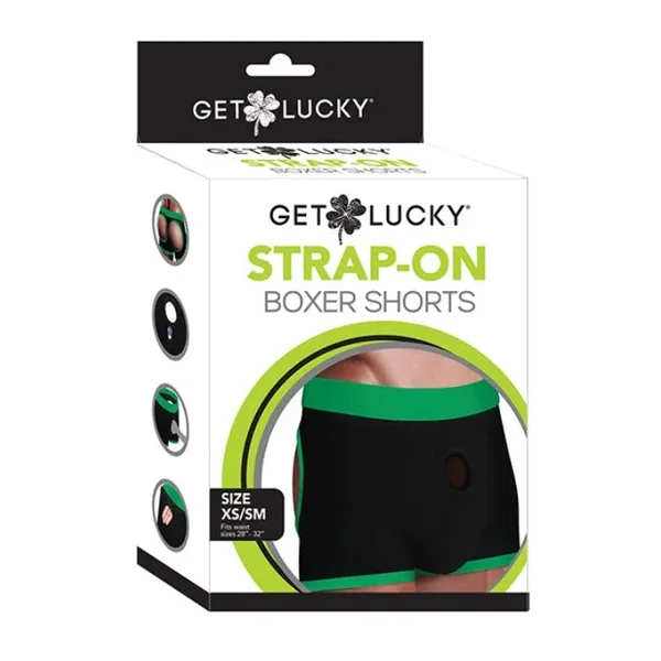 Get Lucky Strap On Boxers – XS/S Black-green