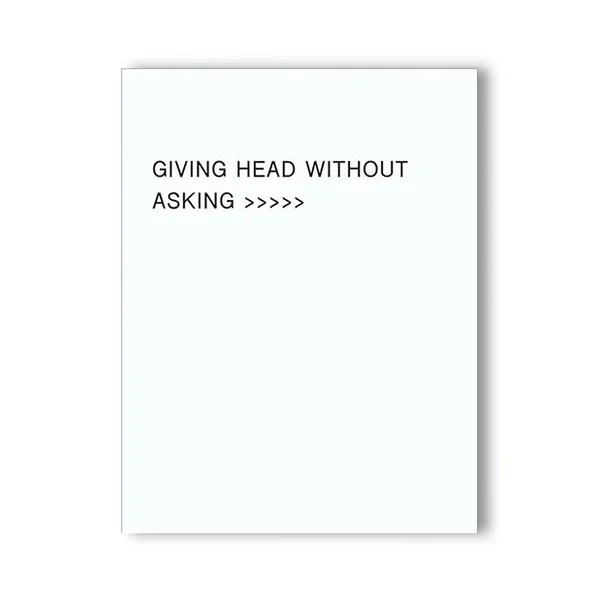 Giving Head Is Greater Than Naughty Greeting Card
