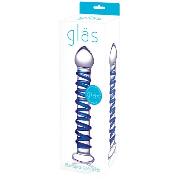 Glas Spiral Glass Dildo – Blue