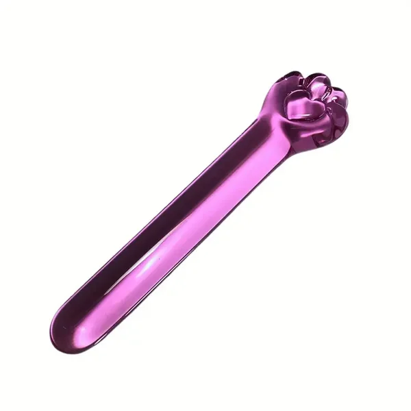 Glass Anal Plug With Paw-Shaped End Smooth G-Spot Stimulator