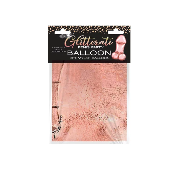 GLITTERATI 3FT ROSE GOLD PENIS MYLAR BALLOON