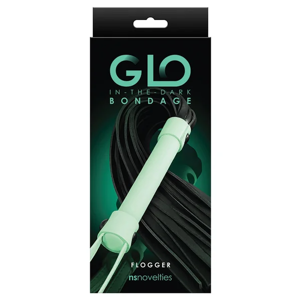 GLO Bondage Flogger - Glow-In-The-Dark