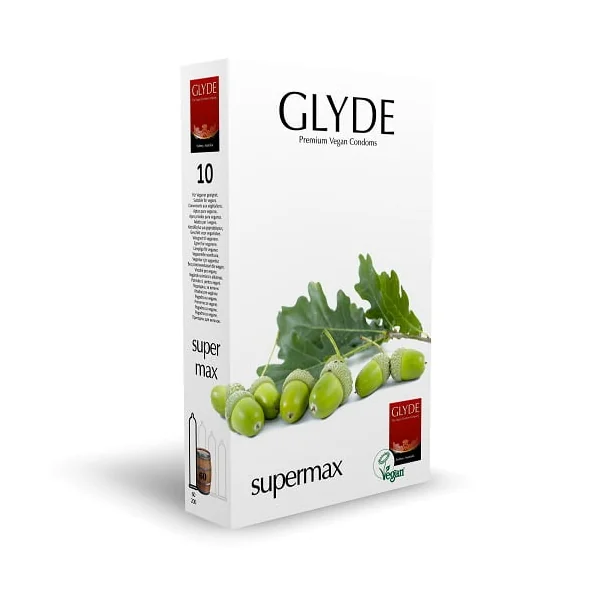 Glyde Ultra Super Max Vegan Condoms 10 Pack