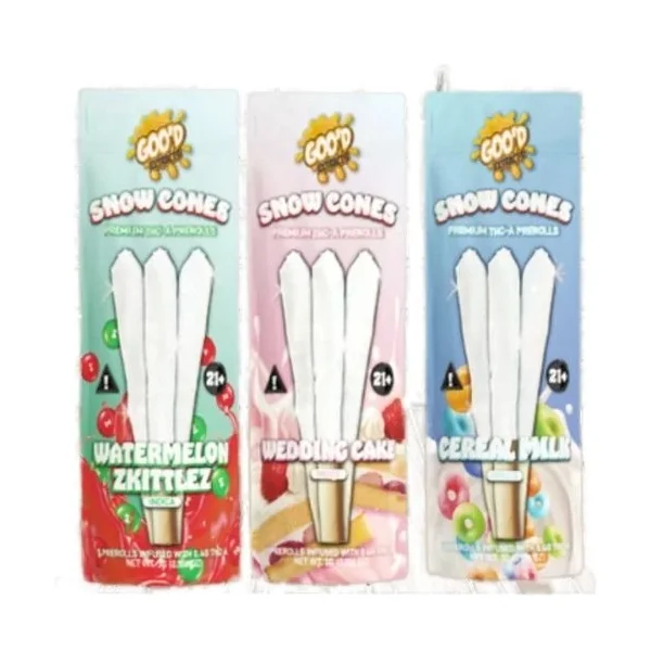 Goo’d Grams Premium THC-A Pre Rolls 3ct Wedding Cake