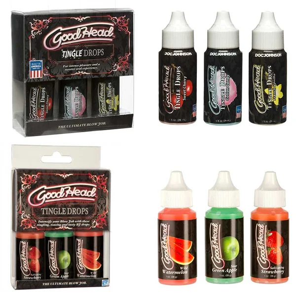 Good Head Blow Job Tingle Drops 3 Pack Set by Doc Johnson