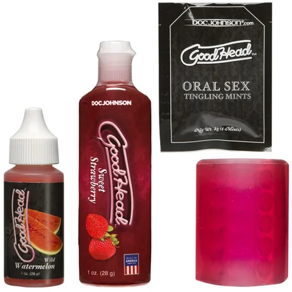 Goodhead Fundamentals Flavored Oral Sex Lubes with Stroker Kit