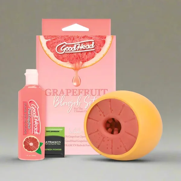GoodHead Grapefruit Blowjob Set Yellow Pink
