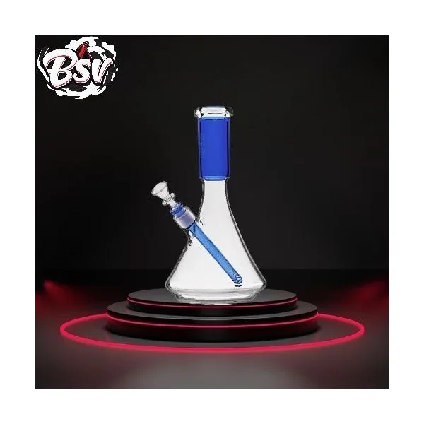 Grav Large Deco Beaker Waterpipe Light Cobalt