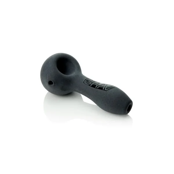 Grave Sand Blasted Spoon Hand Pipe Black