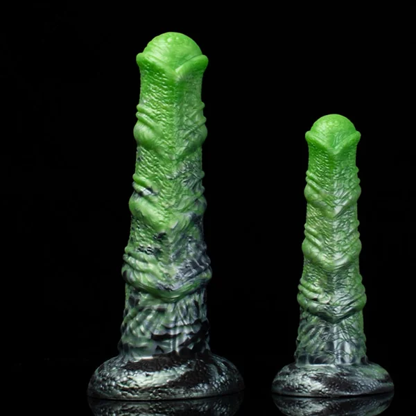 Green Silicone Fantasy Horse Cock with Suction Cup – Insertable G-Spot Stimulation Sex Toys