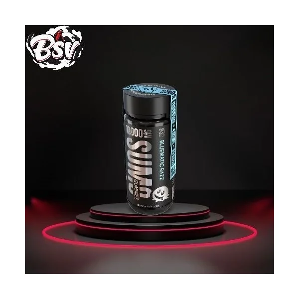 Half Bak’d 10000mg D9 SUMO Bluematic Razz Gummies 25ct