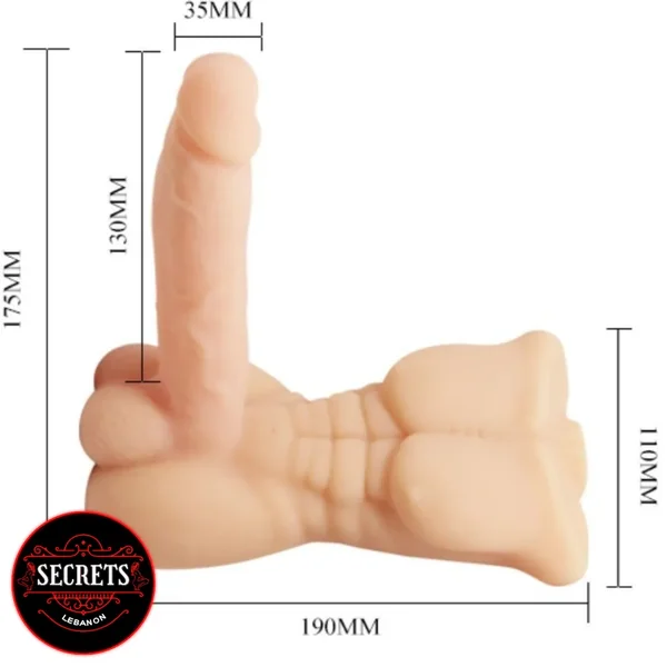 Half Body Male Sex Doll With Vibrating Dildo