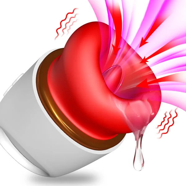 Handheld Kiss Big Mouth Tongue Licking Vacuum Suction Vibrator