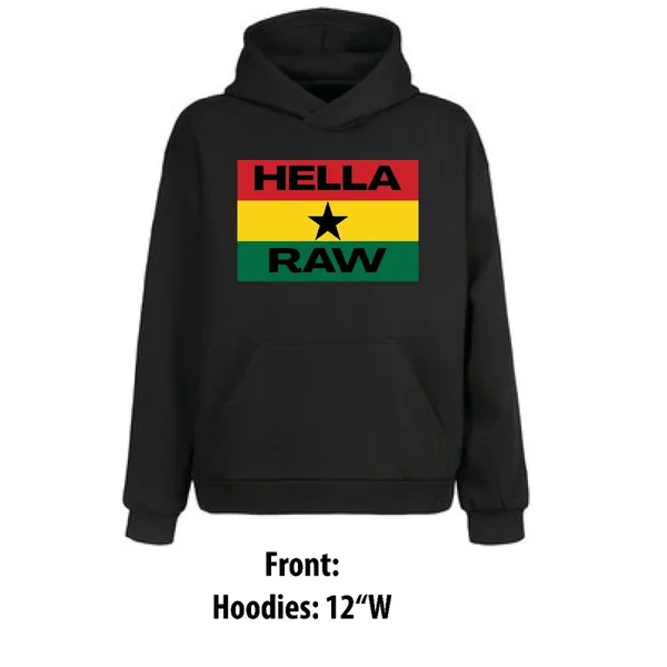 Hella Raw Black Star Hoodie