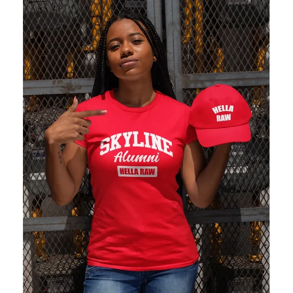 Hella Raw Unisex Skyline Alumni Oakland Unified All League Hoodie T Shirt