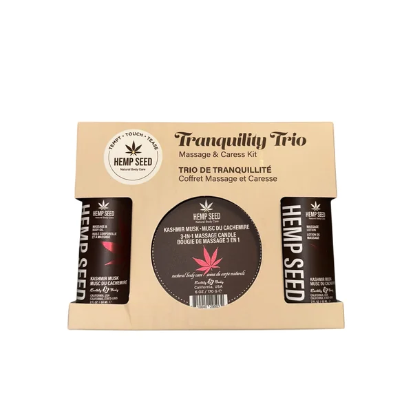HEMP SEED TRANQUILITY TRIO GIFT SET KASHMIR MUSK 2OZ