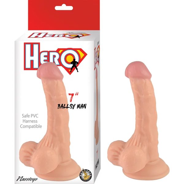 HERO 7IN BALLSY MAN DILDO