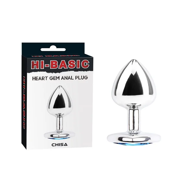 Hi-Basic Blue/Heart Gem Anal Plug