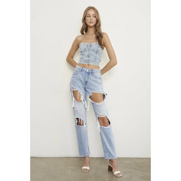 HIGH RISE BAGGY JEANS