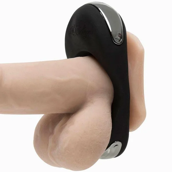 Hot Octopuss Atom Plus Dual Vibrating Cock Ring Black Silicone