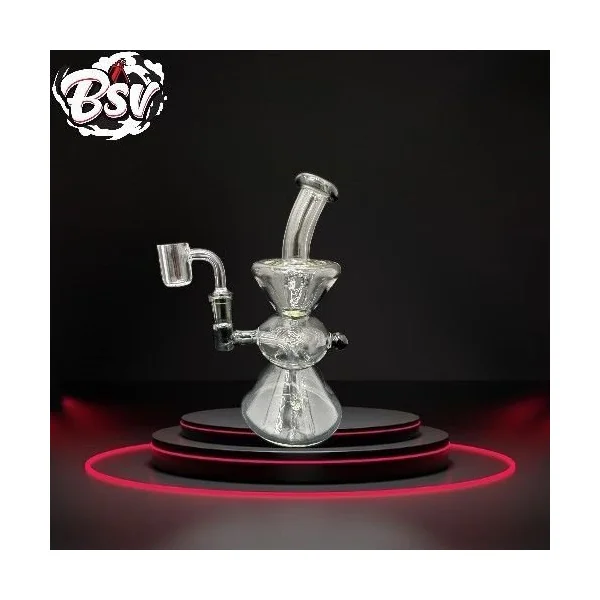 Hourglasss Water Pipe Rig W/Bottom Perc