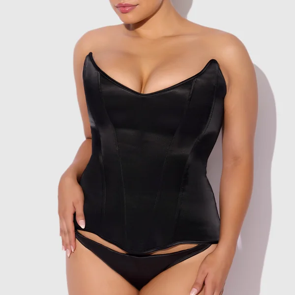 House of Desire Juliet Full Boning Satin Overbust Corset - Curvy