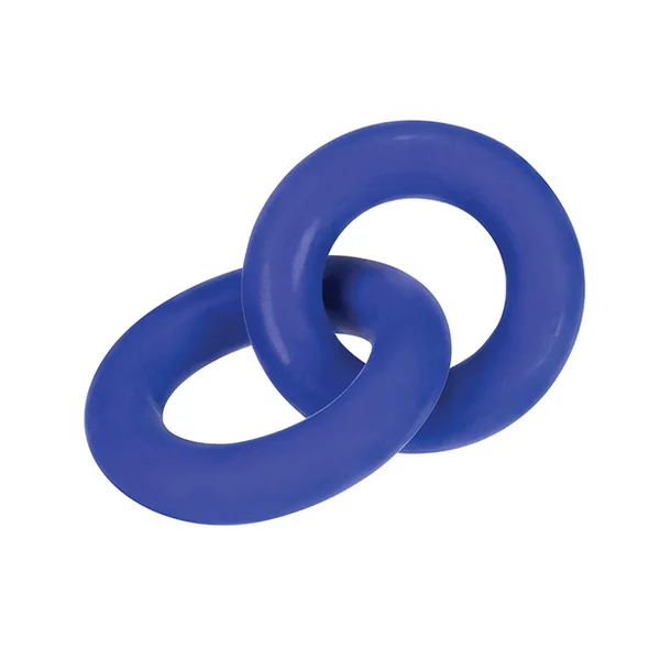 HUNKYJUNK DUO LINKED COCK & BALL RINGS COBALT (NET)