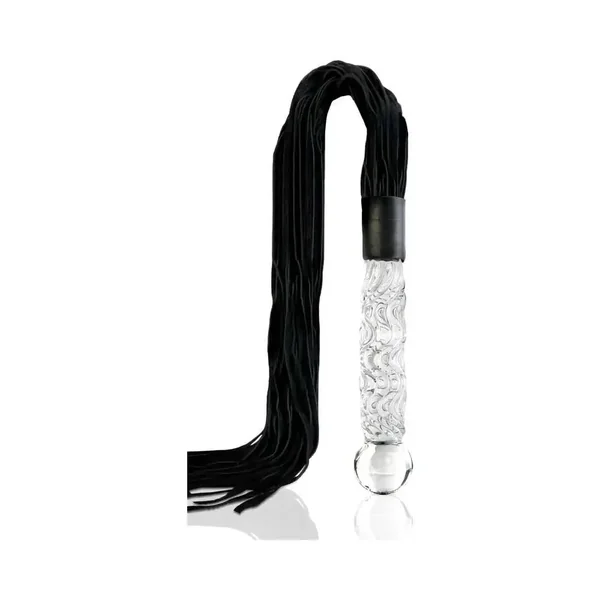 Icicles® No. 38 Textured Glass Dildo with Flogger