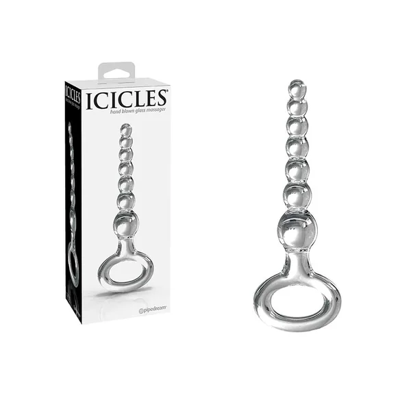 Icicles No. 67 Clear Glass Anal Beads for Men by Pipedream