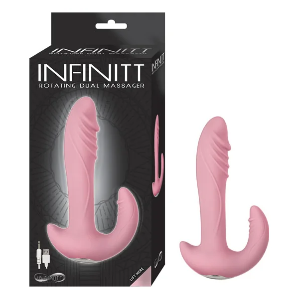 INFINITT ROTATING PINK DUAL MASSAGER