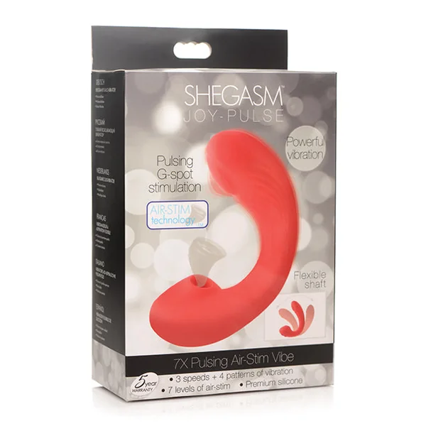 Inmi Shegasm Joy Pulse 7x Pulsing Air Stim Vibe - Red