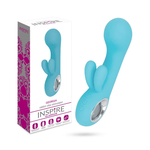 Inspire glamour georgia vibrator turquoise raabit vibe stimulator g-spot sex toy