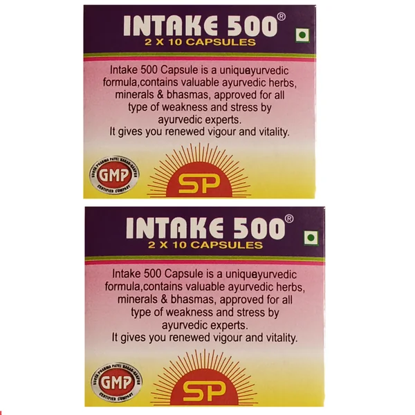 INTAKE 500 CAPSULE (Pack Of 2) (20 Capsules Each)