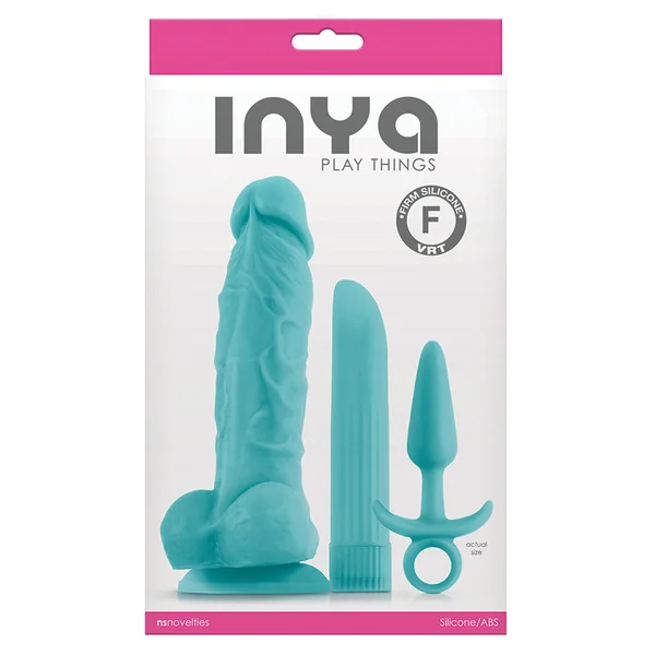 INYA Play Things Toy Set - Teal (3 Pack)