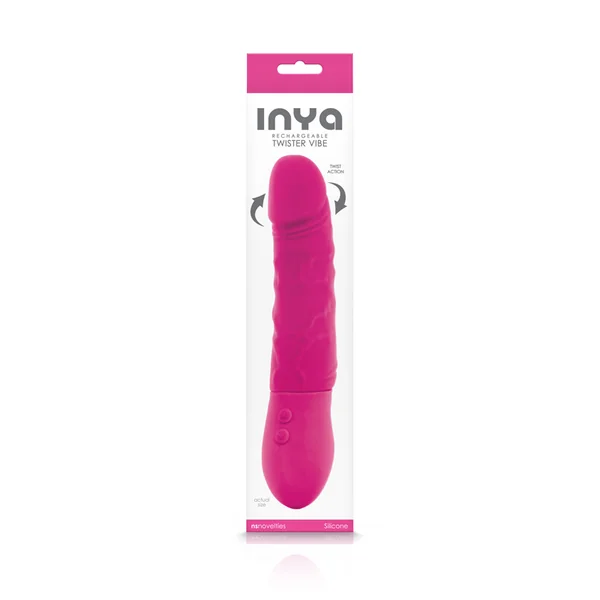 INYA TWISTER PINK VIBRATING DILDO