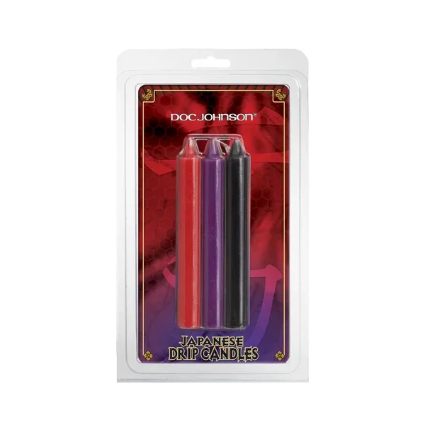 Japanese Drip Candles – 3 Pack Multi-Colored