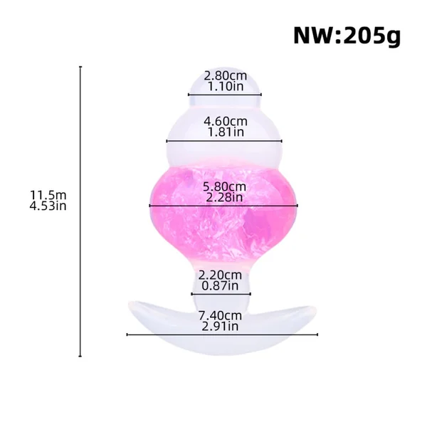 Jelly Silicone Butt Plug Fantasy Dildo – Anchor Design for Stability and Body-Conforming Fit