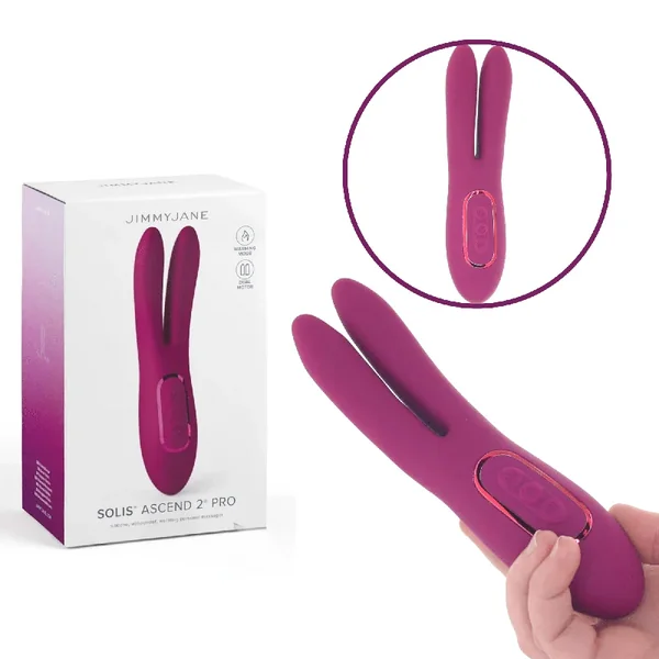 Jimmyjane Solis Ascend 2 Pro Silicone Waterproof Vibrating Personal Massager Clitoral Vibrator – Purple