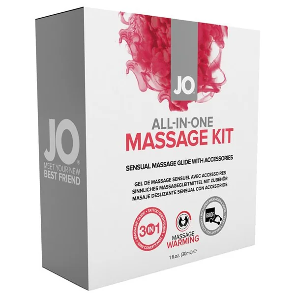 JO ALL IN ONE MASSAGE GLIDE KIT WARMING SILICONE BASED 1 OZ