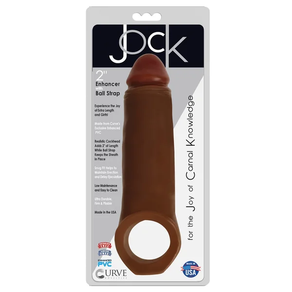 Jock Enhancer 2" Extender W-ball Strap - Chocolate